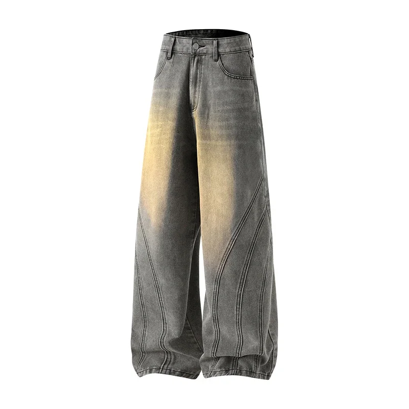 Men's Loose Straight Wide-Leg Jeans