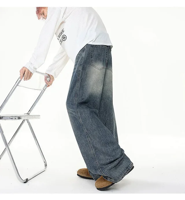 Men's Retro Long Jeans Detail