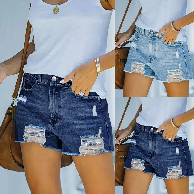 2025 High-Waist Ripped Jeans for Women (4 Colors) Detail