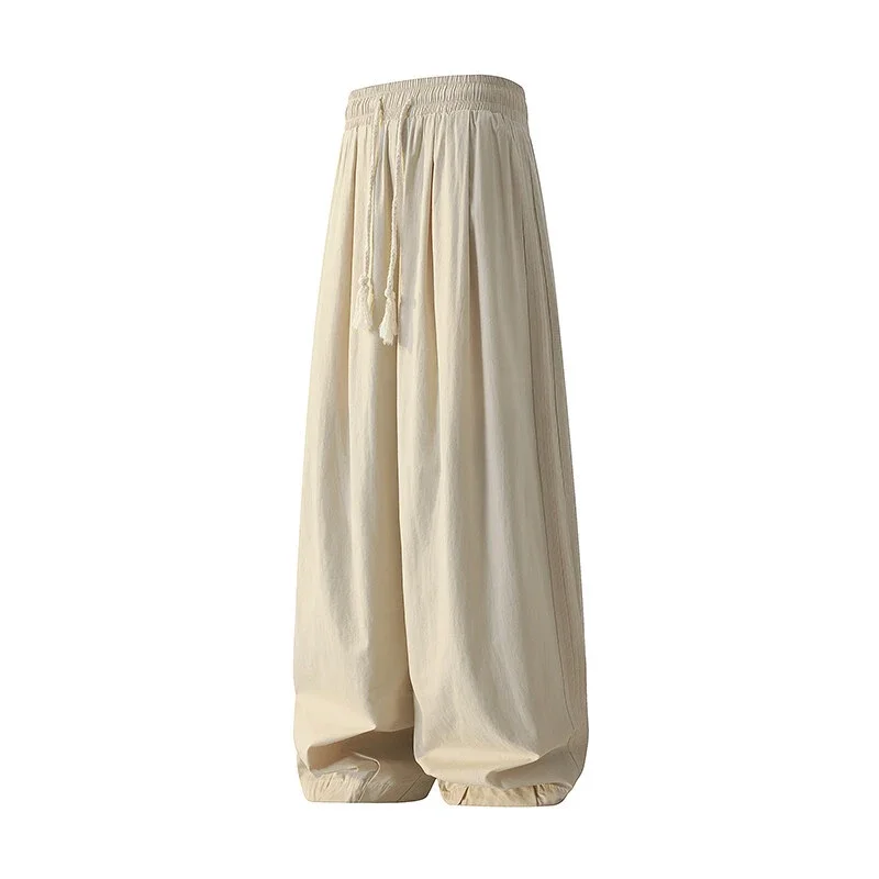 Japanese Loose Cotton Pants for Men