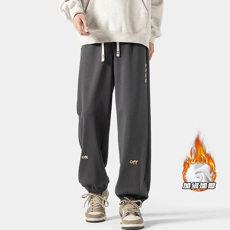 Men's Pineapple Plaid Winter Fleece Joggers
