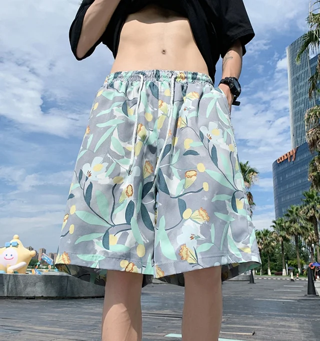 Men's Beach Shorts Swim Trunks Detail