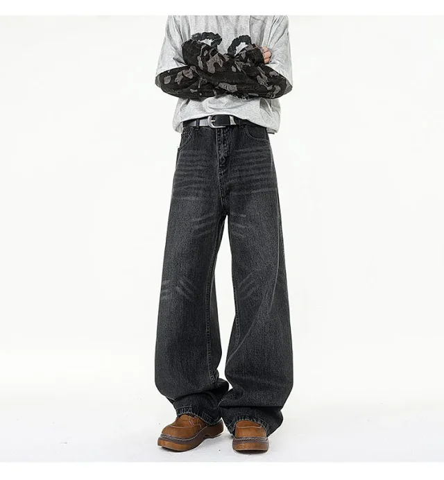Men's Retro Long Jeans Detail