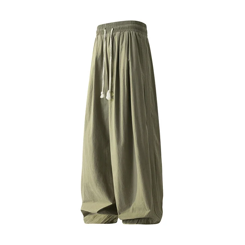 Japanese Loose Cotton Pants for Men