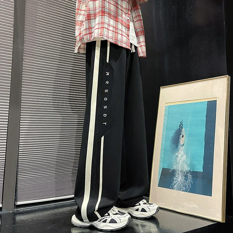 2025 Men's Sweatpants Oversize Loose Straight Trousers