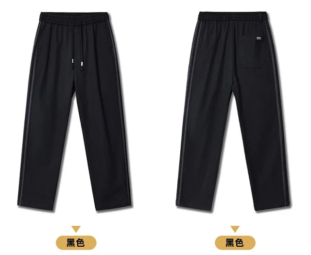 2025 Summer Men's Lyocell Loose Wide-Leg Track Pants Detail