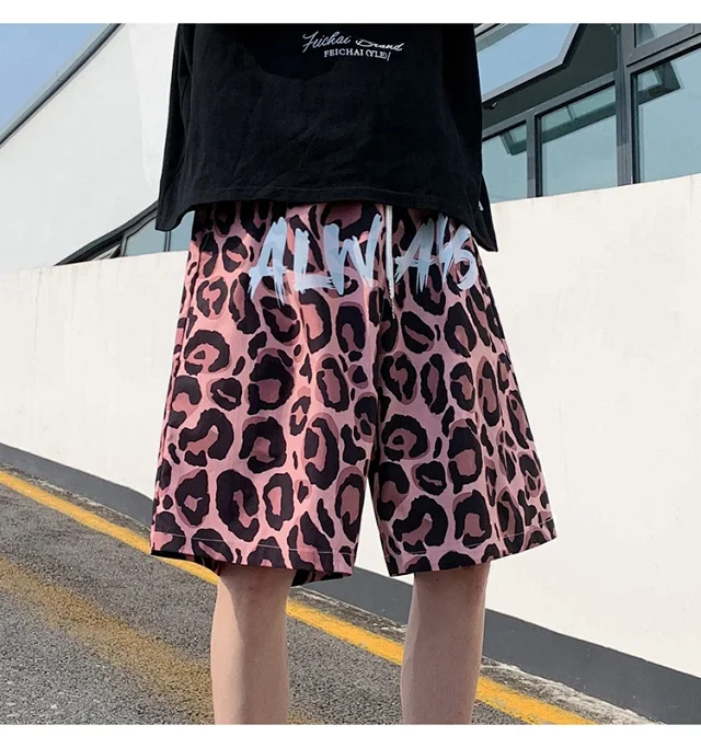 Men's Leopard Beach Shorts Detail