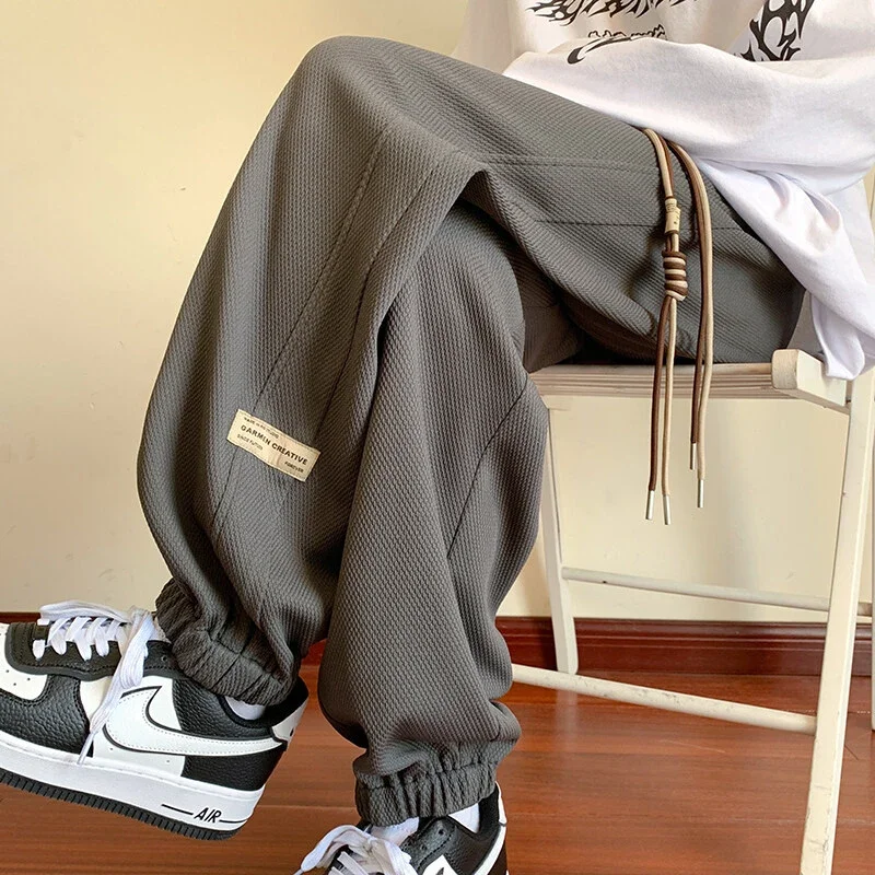 Men's Spring Autumn Waffle Casual Pants