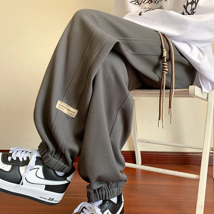 Men's Spring Autumn Waffle Casual Pants