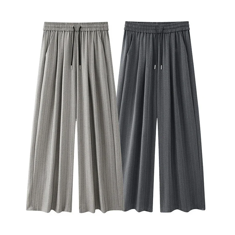 Cleanfit Men's Summer Stripe Ice Silk Trousers
