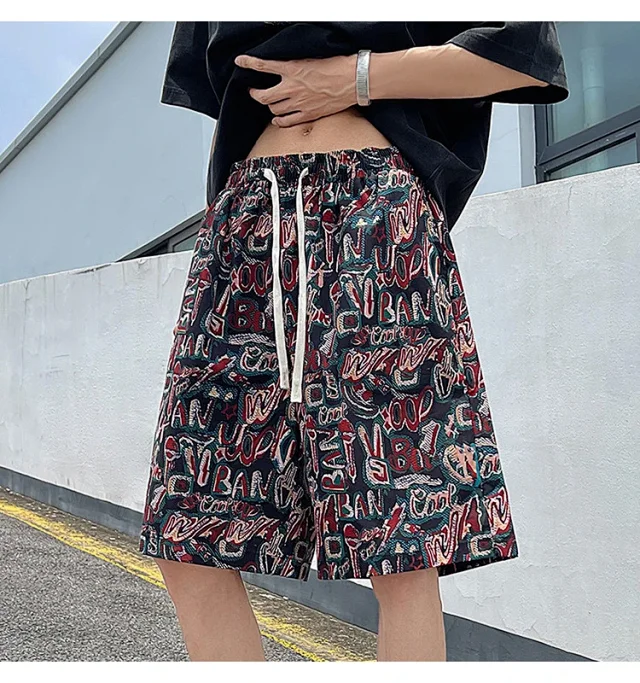 Men's Summer Breathable Linen Beach Shorts Detail