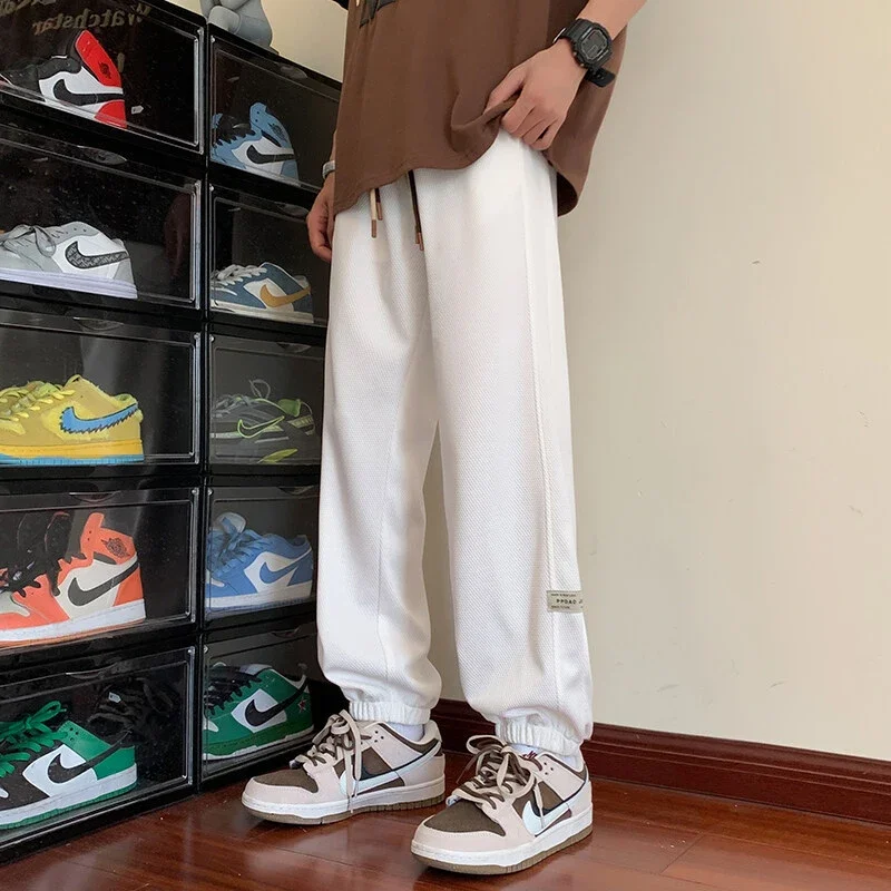 Men's Spring Autumn Waffle Casual Pants