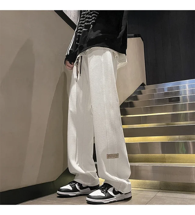 Men's Retro Oversize Wide-Leg Pants Detail