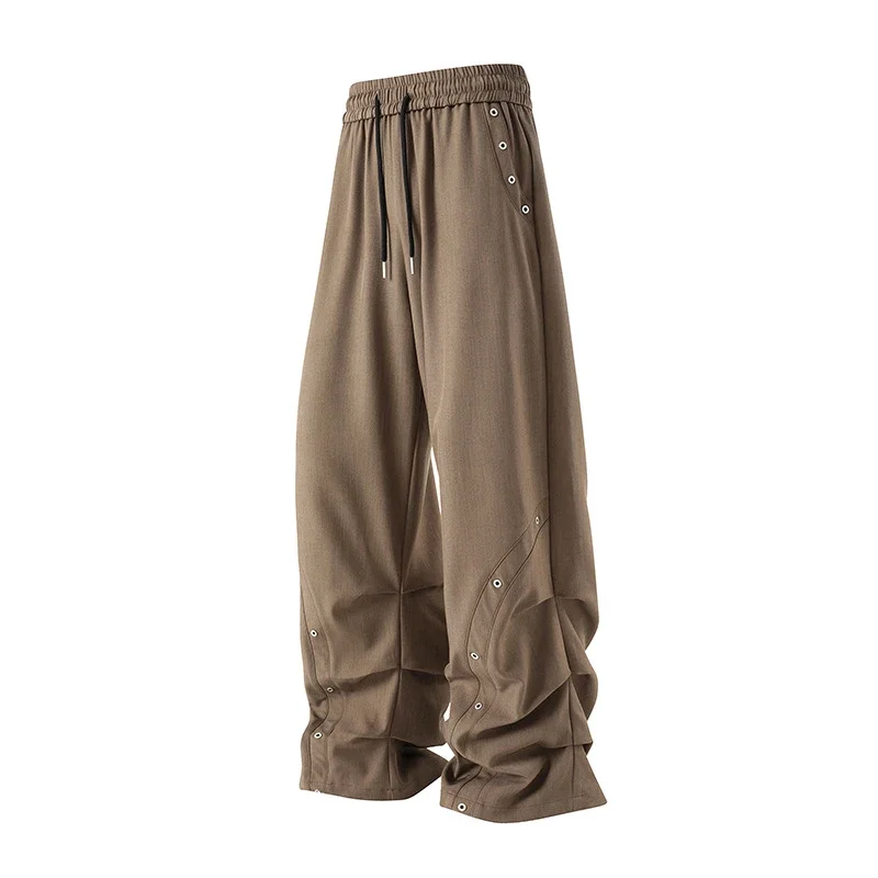 American Retro Rivet Straight Casual Pants