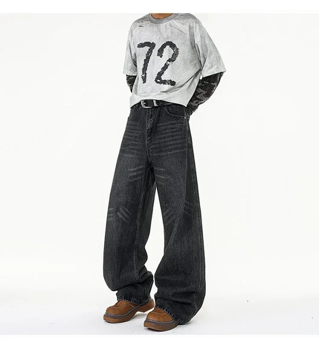 Men's Retro Long Jeans Detail