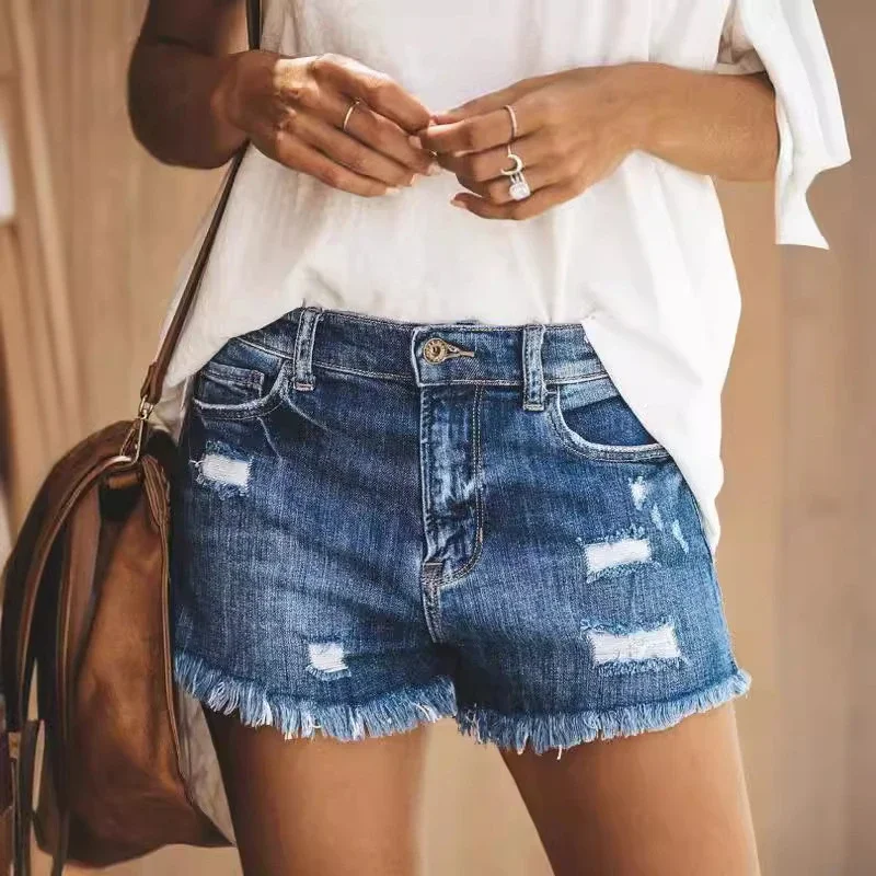 GM2631# Euro-American Summer Denim Shorts