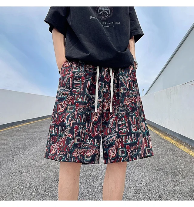 Men's Summer Breathable Linen Beach Shorts Detail