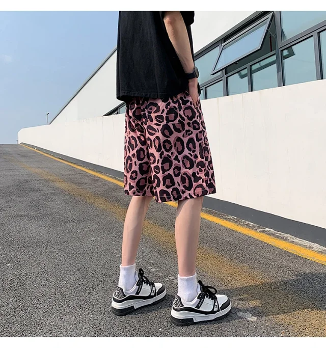 Men's Leopard Beach Shorts Detail
