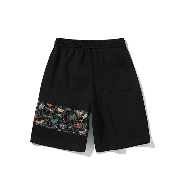 Men's Chinese Style Embroidery Sports Shorts Detail