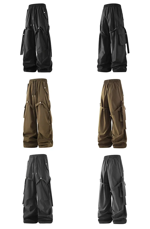 Men's Summer Oversize Cargo Pants Detail