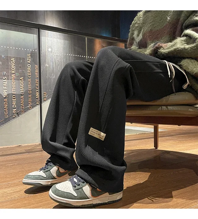 Men's Retro Oversize Wide-Leg Pants Detail