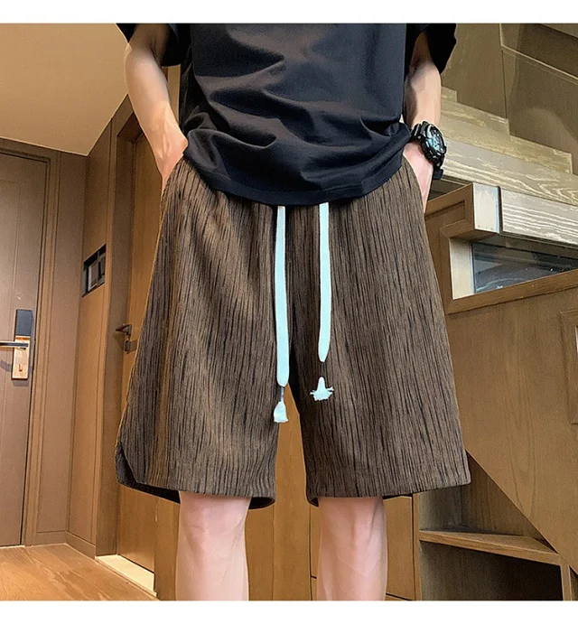 Men's Summer Textured Beach Shorts Detail