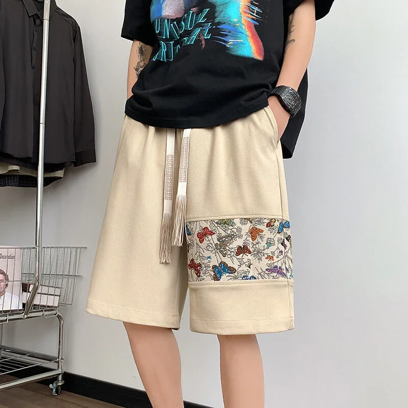 Chinese-style Embroidered Men's Sport Shorts