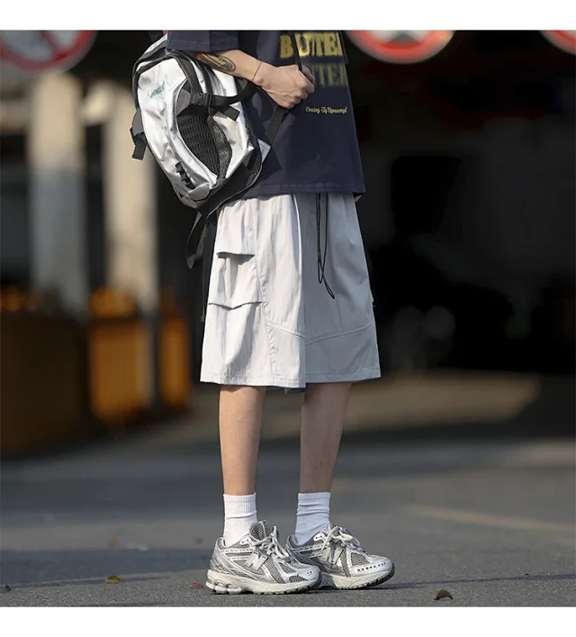Men's Summer Ice Silk Parachute Shorts Detail