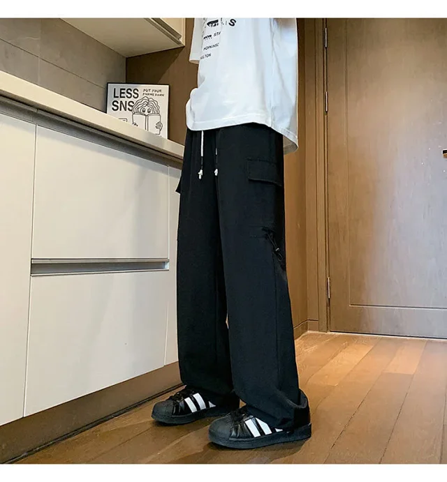 Maroon Quick - Dry Ice Silk Men's Summer Cargo Pants Detail