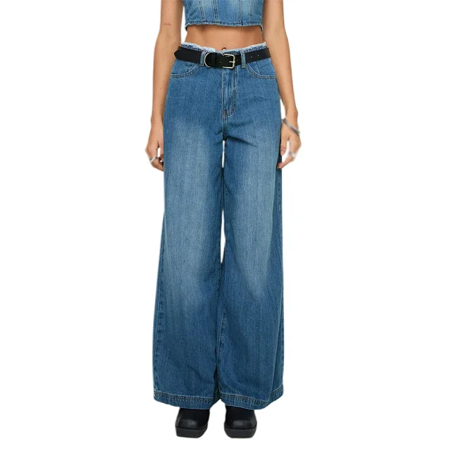 Euro - Amer Retro Wide - Leg Jeans Detail