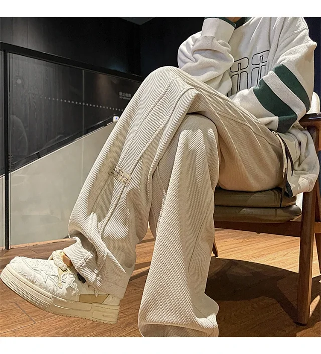 Men's Retro Oversize Wide-Leg Pants Detail