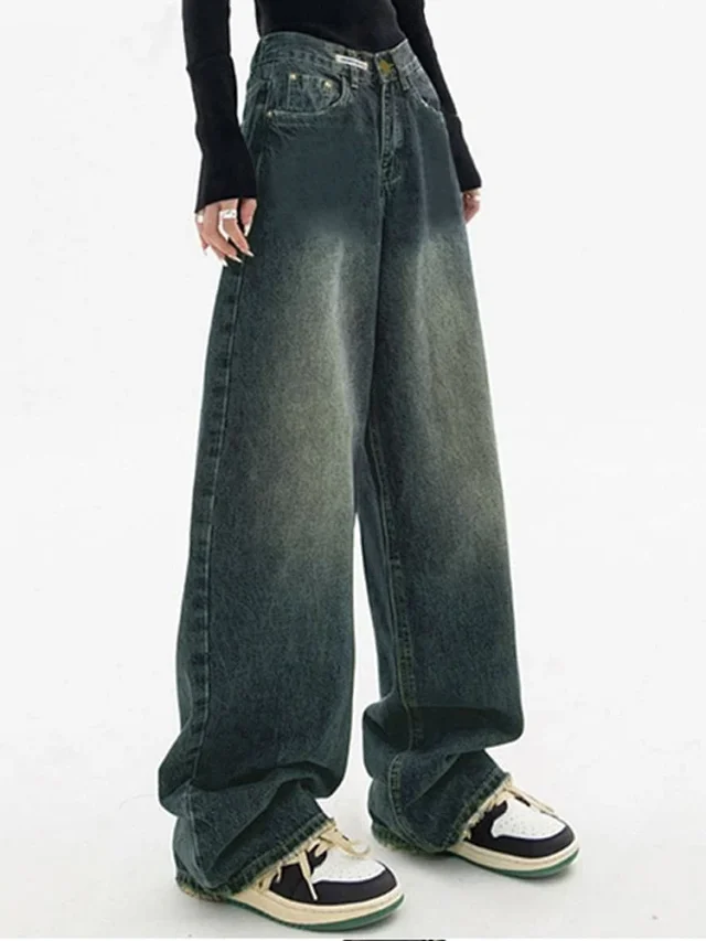 Vintage Design Wide-Leg Pants Detail