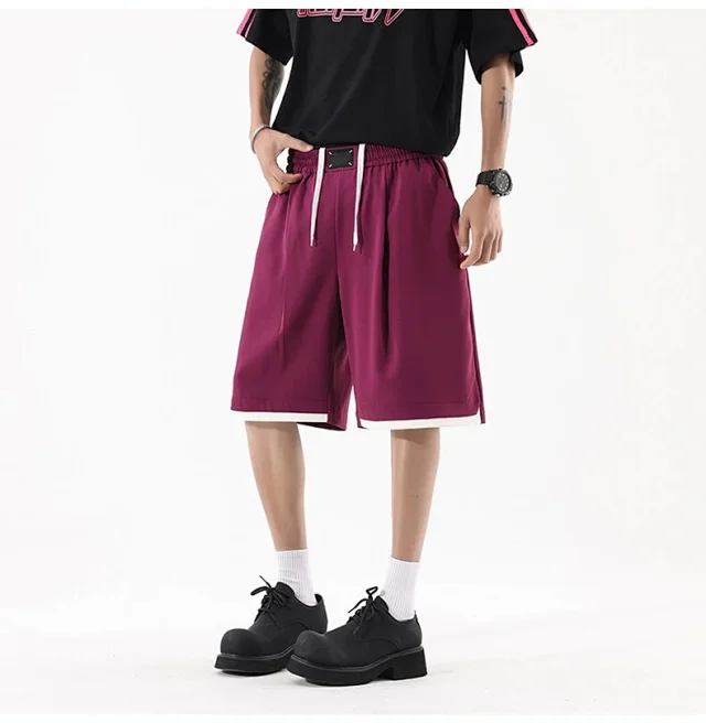 Men's Summer Cotton Loose Cargo Shorts Detail