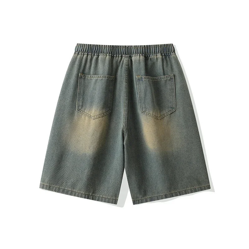 Scratch Denim Shorts for Men