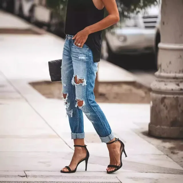 Fashion Retro Slim Jeans for Women Detail