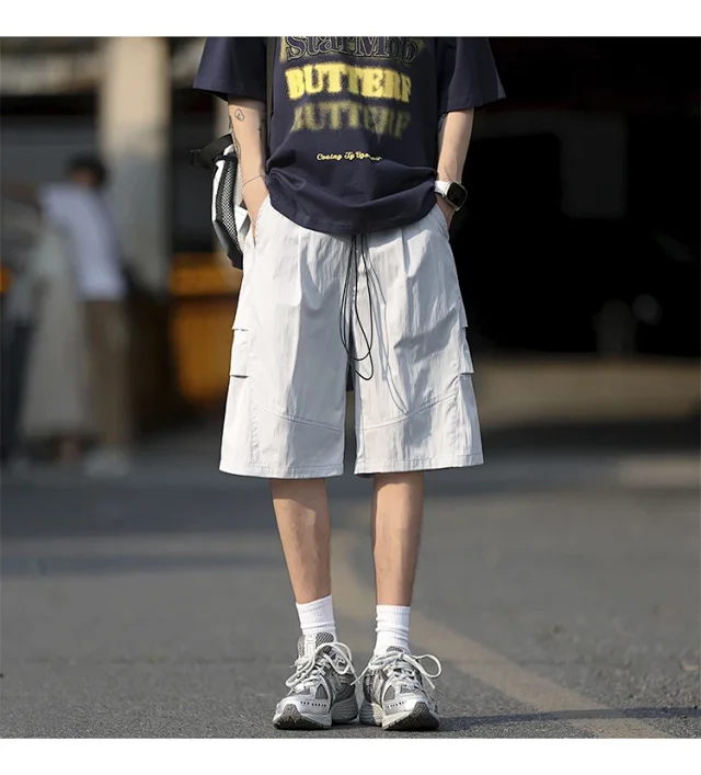 Men's Summer Ice Silk Parachute Shorts Detail