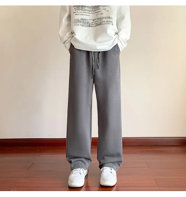 Japanese Oversize Men's Spring Retro Stripe Pants Detail