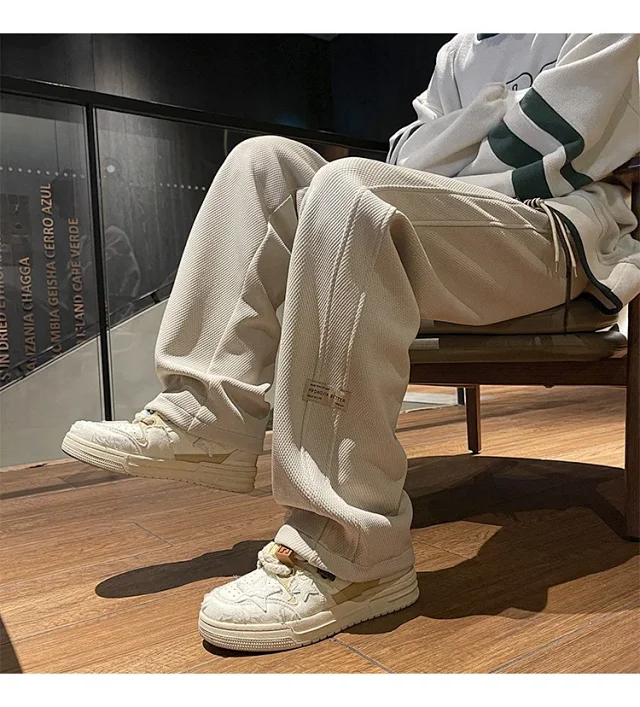 Men's Retro Oversize Wide-Leg Pants Detail