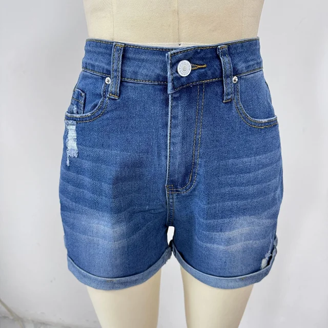 Women's Summer Denim Shorts Detail