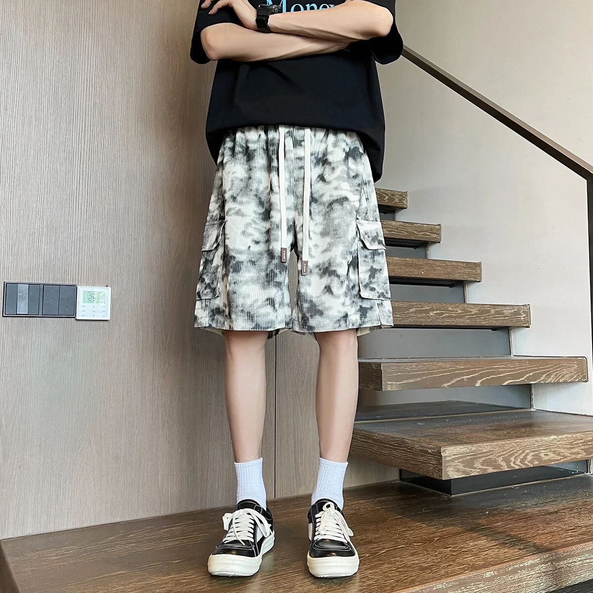Men's Camo Tie-Dye Breathable Cargo Shorts