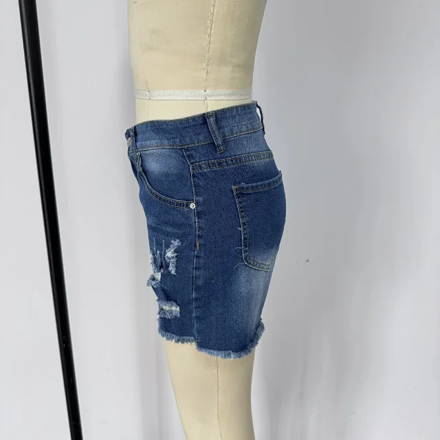 High-Waisted Denim Shorts 2025 Detail
