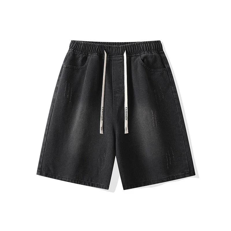 Scratch Denim Shorts for Men