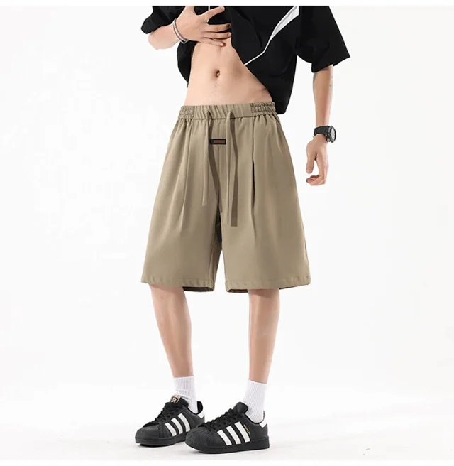 Men's Summer Printed Ice Silk Beach Shorts Detail