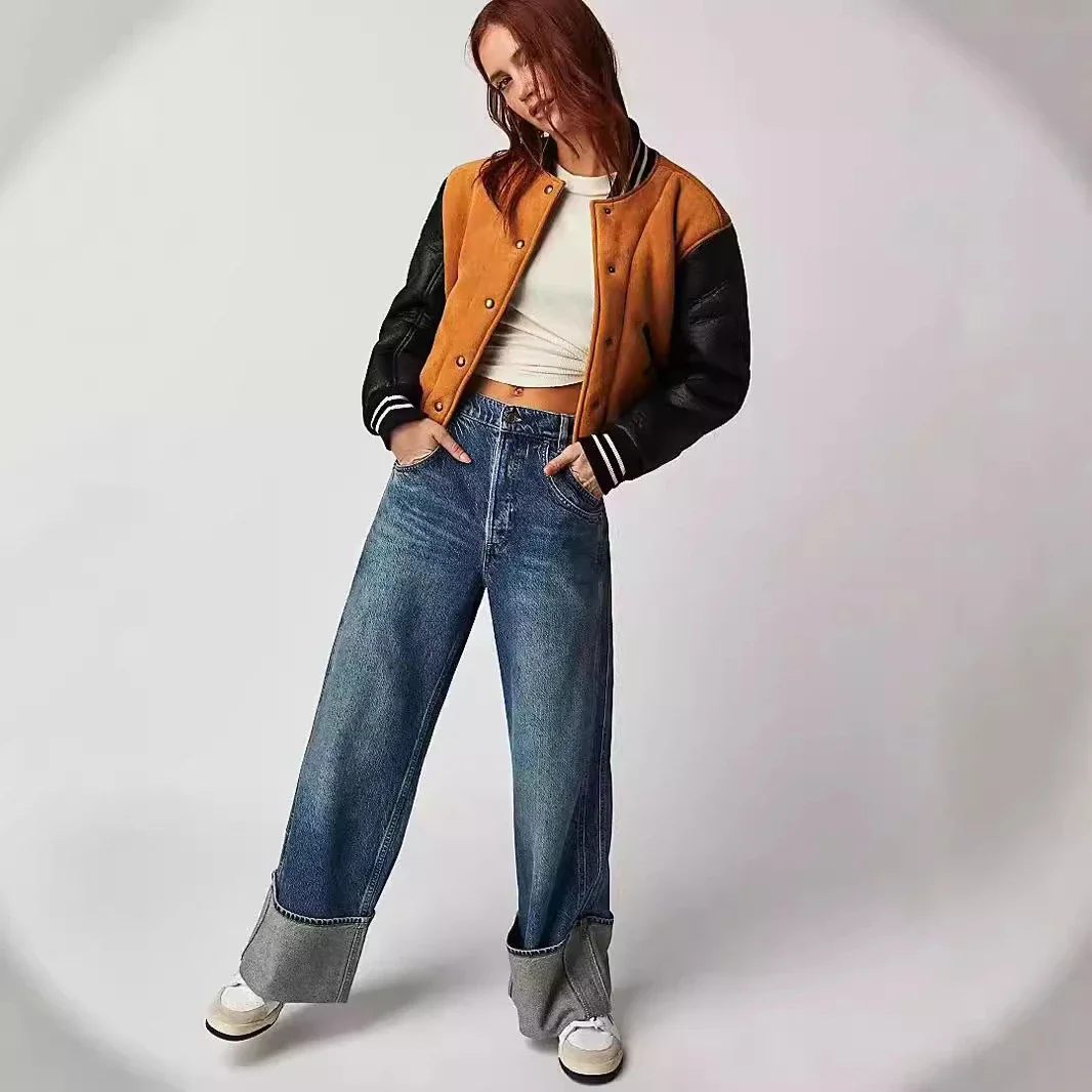 Retro High-Waisted Loose Jeans for Women