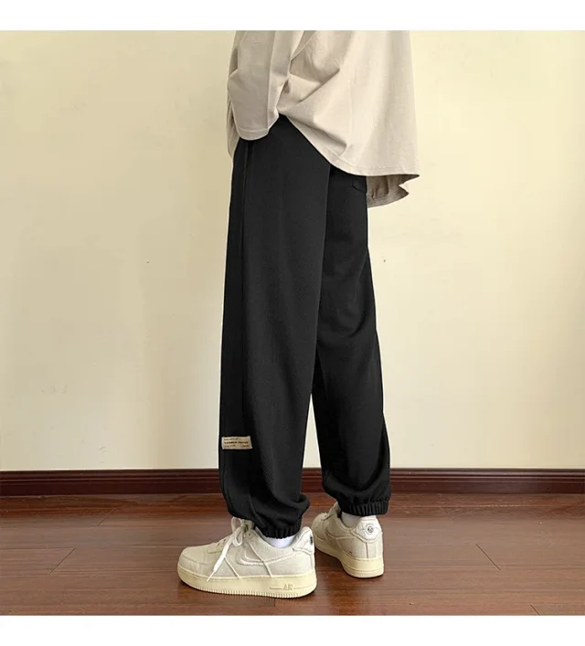 Men's Spring Autumn Waffle Casual Pants Detail