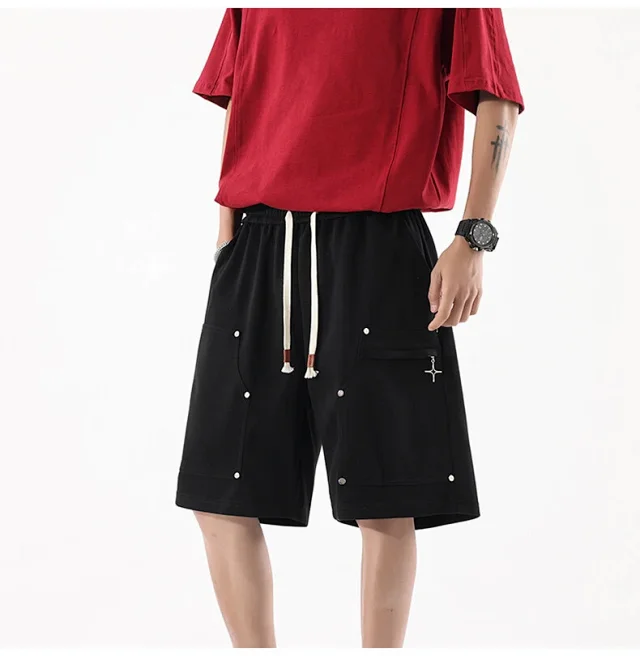 Men's Summer Trendy Loose Straight Athletic Shorts Detail