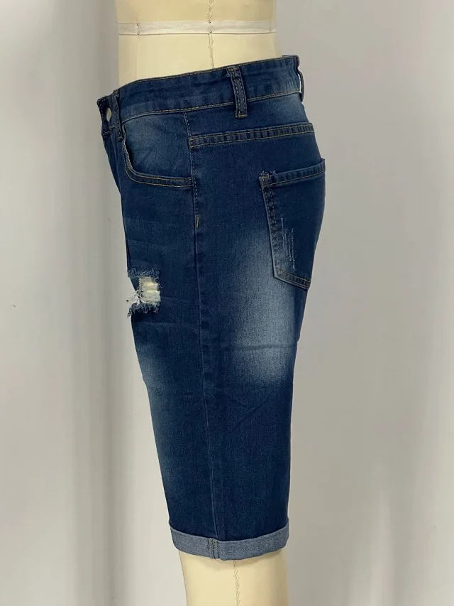 Elastic Ripped Jeans for EU/US Detail