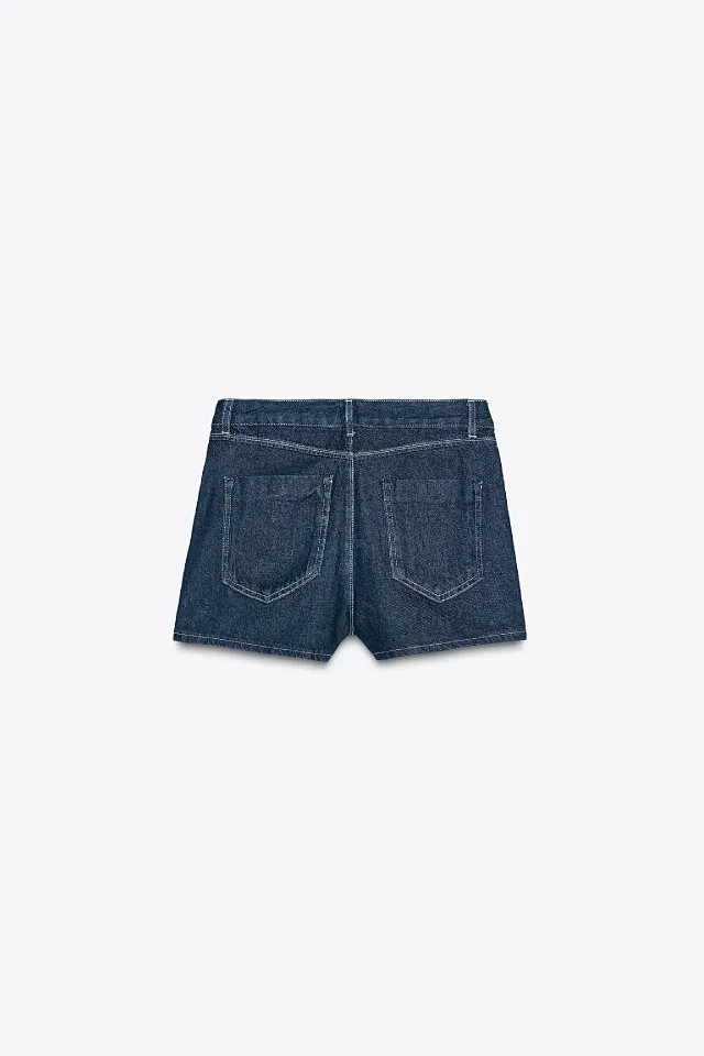 European and American Denim Shirt & Skirt/Pants Set Detail