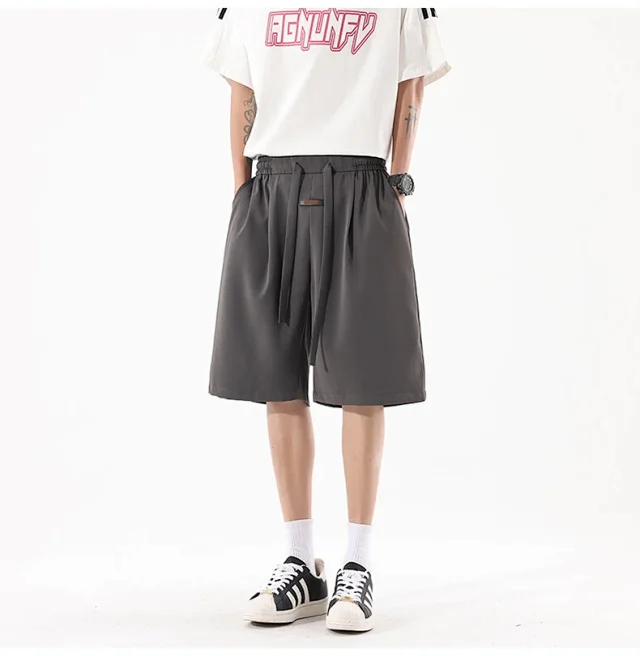 Men's Summer Printed Ice Silk Beach Shorts Detail
