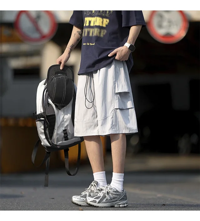 Men's Summer Ice Silk Parachute Shorts Detail